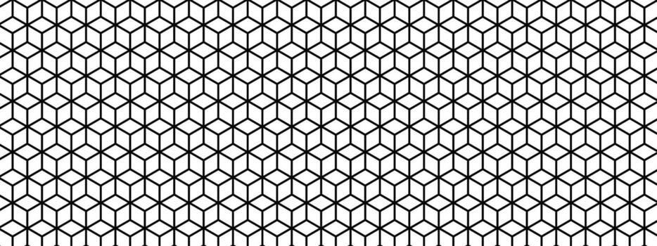 cubo formas modelo. repetido cuadrícula en isométrica proyección. loseta piso o pared mosaico textura. minimalista resumen geométrico impresión. fondo de pantalla con diamante formularios gráfico ilustración. vector