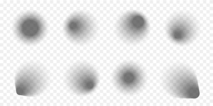 conjunto de diferente redondo sombra efectos para maquetas realista suave gris formas circular sombras. realista ilustración vector