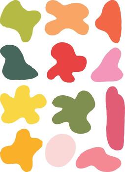 Organic Shapes Abstract Fluid Forms Random Blobs vector