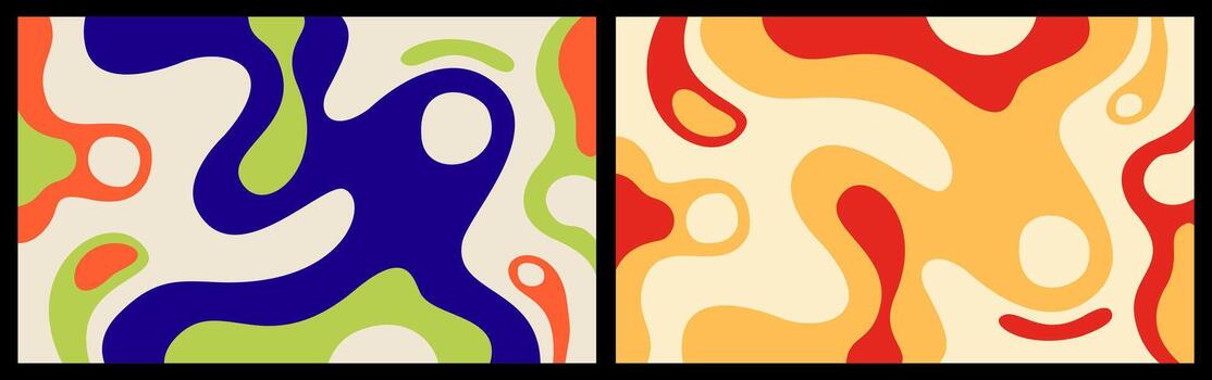 Colorful abstract design with fluid shapes vector