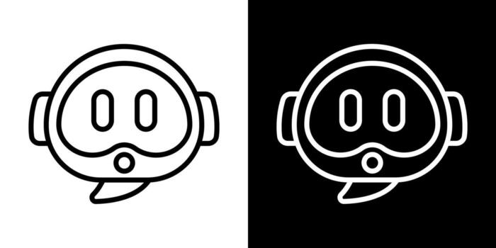 Futuristic robot avatar icon outline style , illustration design graphic resource for web design, digital communication, mobile apps, ui design and print. vector