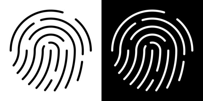 Fingerprint identification, modern secure access control icon outline style , illustration design graphic resource for web design, mobile apps, ui design and print. vector