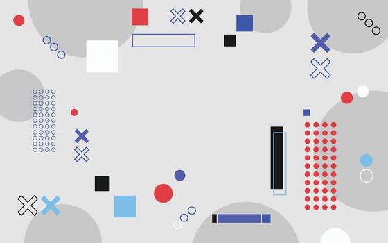 Abstract geometric background memphis element vector