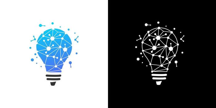 resumen bombilla red tecnología concepto vector