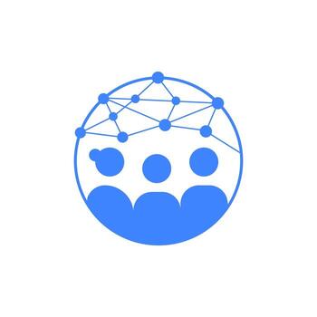 red conexión resumen azul icono diseño vector