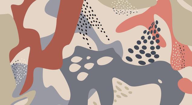 resumen geométrico modelo con gotas. orgánico fluido formas y puntos textura. vector