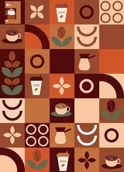 geométrico café modelo en minimalista estilo. vector