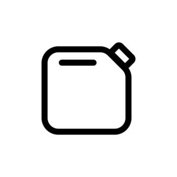 jerry can line icon is designed in an easily recognizable style. It's suitable for a variety of visual needs, such as digital media or other graphic design projects vector