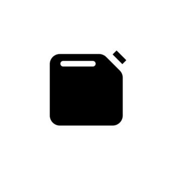jerry can icon is designed in an easily recognizable style. It's suitable for a variety of visual needs, such as digital media or other graphic design projects vector