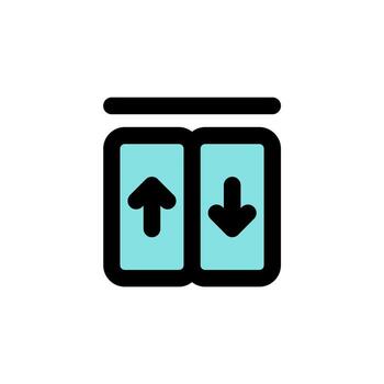 lift icon is designed with a recognizable color scheme. It's suitable for a variety of visual needs, such as digital media or other graphic design projects vector