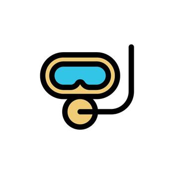 diving goggles icon is designed with a recognizable color scheme. It's suitable for a variety of visual needs, such as digital media or other graphic design projects vector