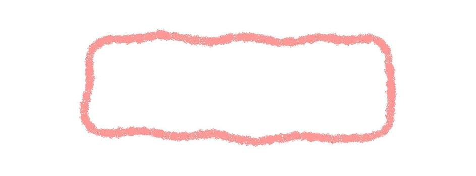 pastel lápiz de color garabato rectángulo contorno marco con áspero frontera crea un suave orgánico caja. sutil texto antecedentes y gráfico frontera combinar con único contorno para un artístico, vacío modelo. vector