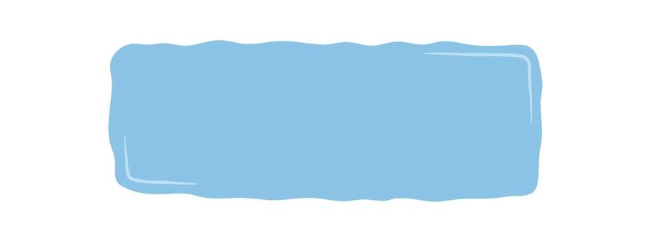 Organic blue wavy frame with rectangle outline and hand drawn border style. Banner template with label area and card background for text in poster or invitation concept. vector