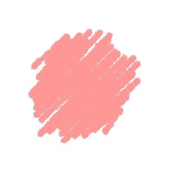Pastel crayon scribble circle frame. Patch in round shape with soft sketch style and underline forms a clean background for text. Modern hand effect for cards, posters or creative projects. vector