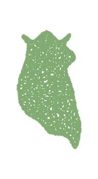 fluido verde burbuja en tiza bosquejo estilo formas un orgánico charla mensaje. fluido garabato forma crea un rectangular habla burbuja para hablar y gráfico mensaje comunicación. vector