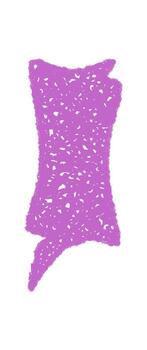 ondulado orgánico lápiz de color bosquejo burbuja en resumen estilo formas un irregular rectángulo con un juguetón mensaje y hablar acento. gráfico elemento crea un negrita habla concepto en Violeta para texto o creativo vector