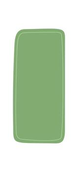 fluido mano dibujado pegatina formas un suave rectángulo marco para mensaje caja de texto. citar caja forma crea verde antecedentes como habla elemento para resumen Nota o creativo memorándum. vector