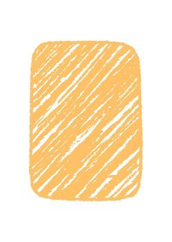 Organic rectangle frame in crayon scribble style. Diagonal stripe and bold sketch stroke give artistic graphic look as a unique text background. Soft and rough shape for creative visual template. vector