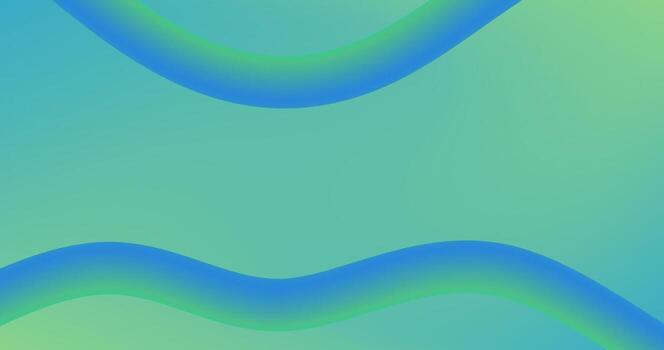 Green Blue Background with Gradient Fluid Curve Ribbon Different shades and thickness Copy Space pattern vector