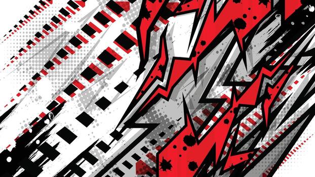 abstract background with red and black lines vector