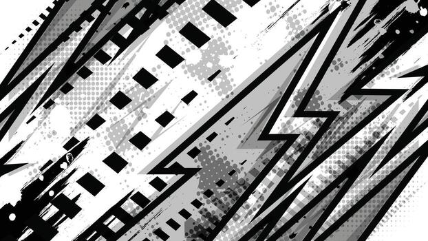 negro y blanco resumen antecedentes con un lote de líneas vector