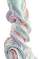 resumen pastel remolinos de color esmeradamente retortijón en un aislado transparente escenario, creando un png