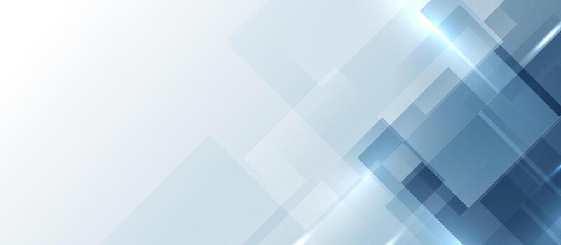 Abstract white and blue square shape with futuristic hi technology concept background vector
