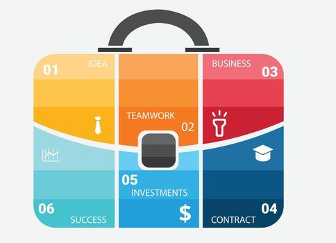 illustration of an infographic featuring tabs and titles, arranged for easy data presentation with a clean and modern layout, perfect for visualizing information and key points 02 vector