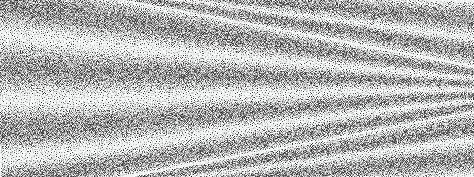 arenoso monocromo textura con multa grano y ruido. resumen trama de semitonos degradado antecedentes. polvoriento tela textura presentando arrugas, pliegues, y pliegues duotono fondo con disuelto polvo. vector