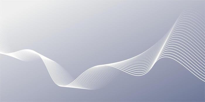 Futuristic gray white abstract background with shining wave lines pattern . vector