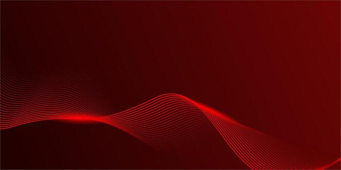 Abstract red gradient background with shining lines waves. modern background for banner, poster, cover, brochure,flyer,website. vector