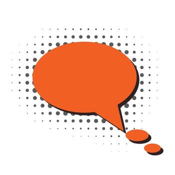 Oval shape dialog box in halftone style vector