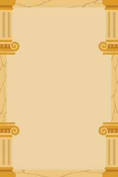 clásico pergamino marco con columna capitales y Envejecido papel vector