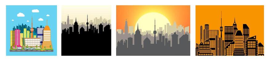 urbano paisaje urbano colección vector