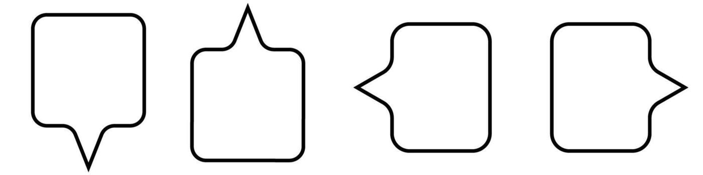 Speech bubbles icon set. Message illustration sign collection. Chat symbol for web. vector