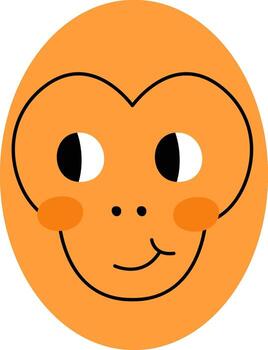 oval forma mono vector