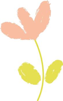 flor Escribiendo bosquejo vector