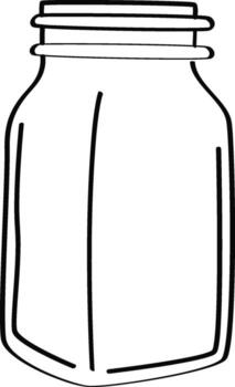 Square Jar Doodle vector