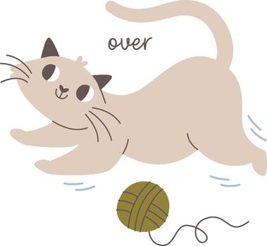 Cat Over Threads vector