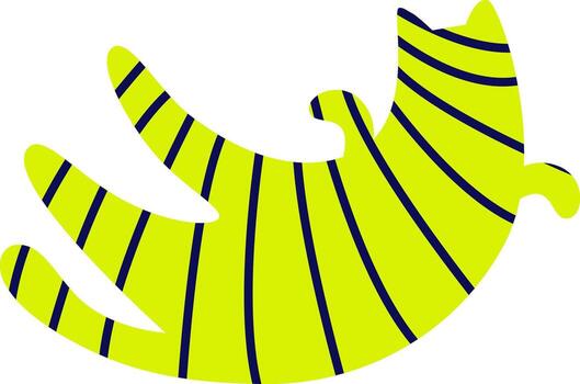 Cat With Lines Pattern vector
