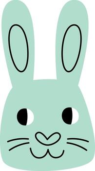 Conejo cara garabatear vector