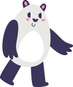 panda mano dibujado vector