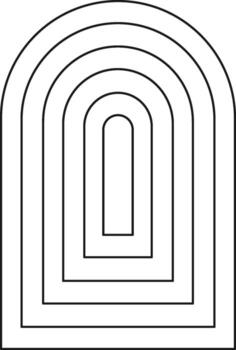 Lined Arch Shape vector