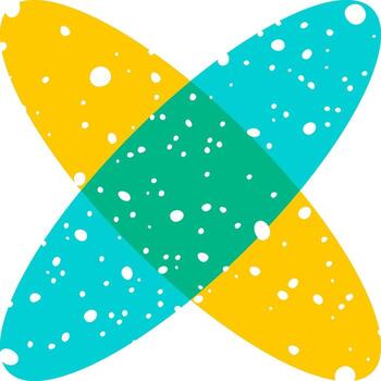 geométrico cruzar risografía efecto vector