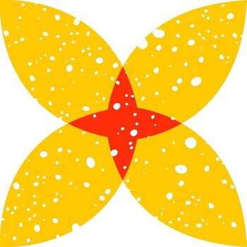 geométrico flor risografía efecto vector