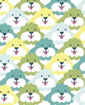 perro caras modelo vector