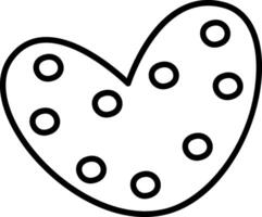 garabatear corazón Galleta vector