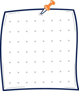 Handdrawn Sketch Paper Note Sheet With Pin vector