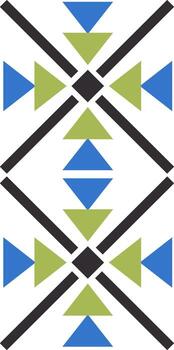 Abstract Geometric Triangles Ethnic Pattern vector