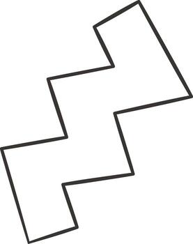 Lined Abstract Zigzag Shape vector